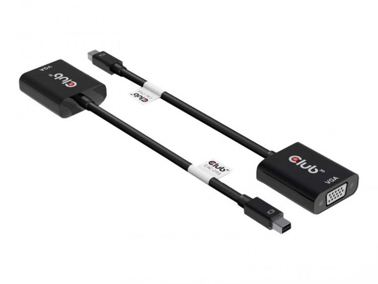 CLUB3D CAC-2113 cable gender changer Mini Displayport VGA Svart