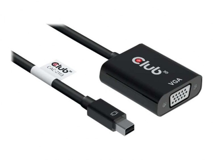 CLUB3D CAC-2113 cable gender changer Mini Displayport VGA Svart