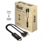 CLUB3D HDMI 2.0 TO DISPLAYPORT 1.2 4K60HZ HDR M/F ACTIVE ADAPTER Svart