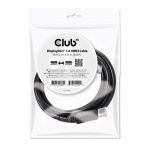 CLUB3D DisplayPort 1.4 HBR3 Cable 2m/6.56ft M/M 8K60Hz
