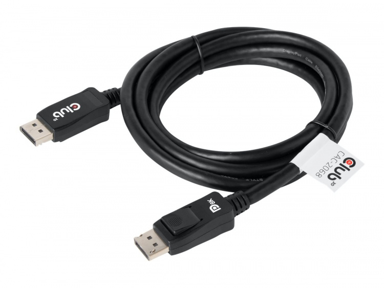 CLUB3D DisplayPort 1.4 HBR3 Cable 2m/6.56ft M/M 8K60Hz