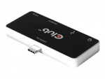 CLUB3D csv-1591 Dockning USB 3.2 Gen 1 (3.1 Gen 1) Type-C Svart, Krom