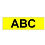 Brother Gloss Laminated Labelling Tape - 6mm, Black/Yellow etikett-tejp TX