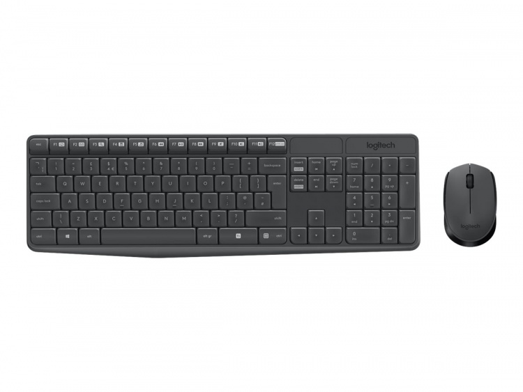 Logitech MK235 Keyboard RF Wireless QWERTY American International Grey