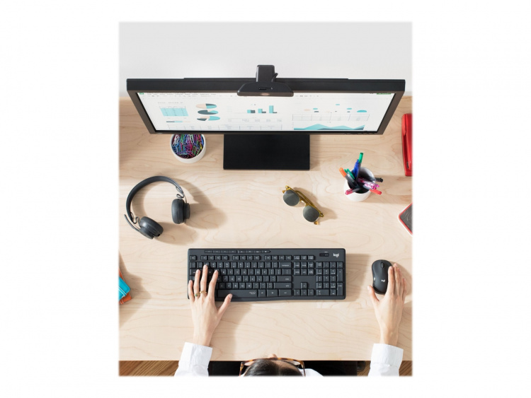 Logitech MK295 Silent Wireless Combo tangentbord RF Trådlös QWERTY Amerikanskt i