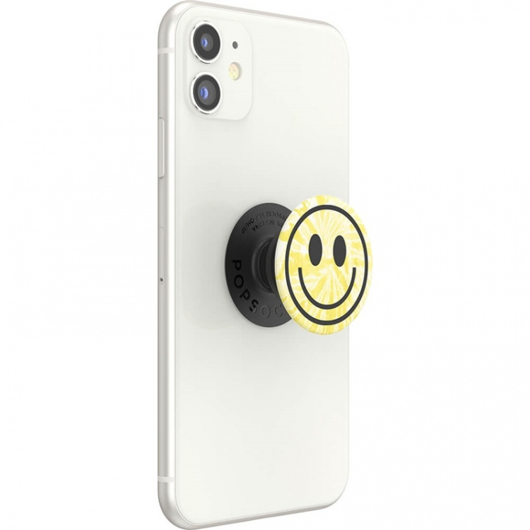 POPSOCKETS Tie Dye Smiley Aftageligt Greb m. Standerfunktion