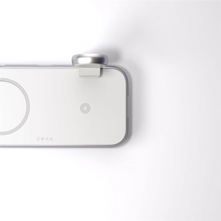 Zens 4i1 Lader Designet til Magsafe 10W + Plads til Magsafe + USB-A + Apple Watch