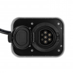 greencell LadeBox Elbil med Udtag EV15RFID Typ2 22kW 32A LCD Sort IP66 RFID