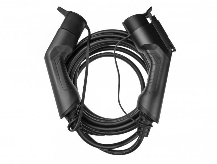 greencell Ladekabel Elbil EV18 Type1 5m 3.6kW 16A 1-FAS Sort IP55