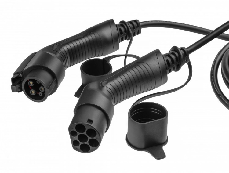 greencell Ladekabel Elbil EV18 Type1 5m 3.6kW 16A 1-FAS Sort IP55