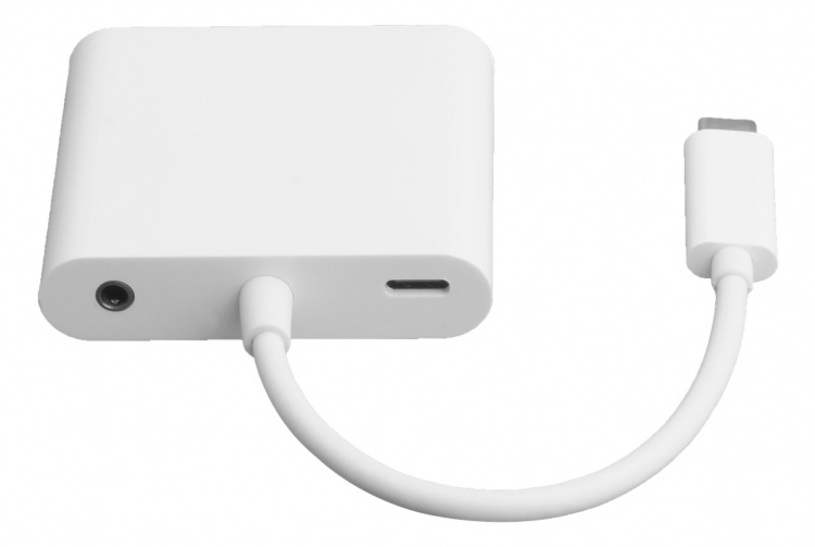 DELTACO USB-C docking station, HDMI/VGA/USB-C, 100W USB-C PD 3.0,white