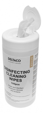 DELTACO Office Antibacterial wipes, 100pcs tube DELTACO Office Antibacterial wipes, 100pcs tube