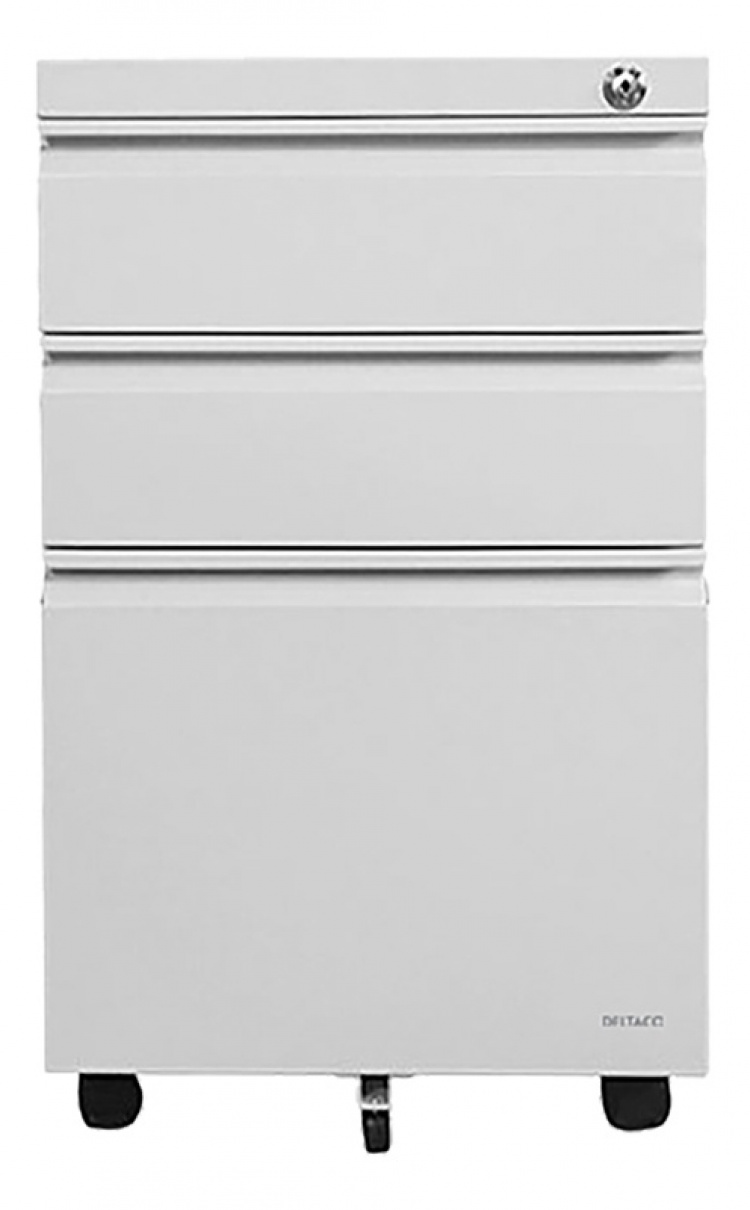 DELTACO Cabinet on wheels with lock, 3 drawers DELTACO Cabinet on wheels with lock, 3 drawers