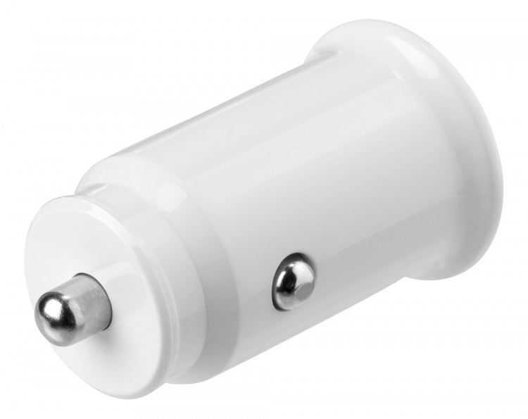 DELTACO USB car charger, 2x USB-A, 2,4 A, total 12 W, white DELTACO USB car charger, 2x USB-A, 2,4 A, total 12 W, white