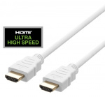 DELTACO ULTRA High Speed HDMI-kabel, 48Gbps, 1m, vit DELTACO ULTRA High Speed HDMI-kabel, 48Gbps, 1m, vit