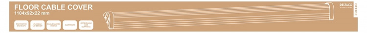 DELTACO Aluminum Floor Cable Cover - 1104x92x22 mm