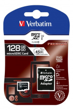 Verbatim SD Micro (SDXC) Class 10 m. adapter 128 GB