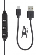 STREETZ In-ear BT headphones with microphone and control buttons, blac