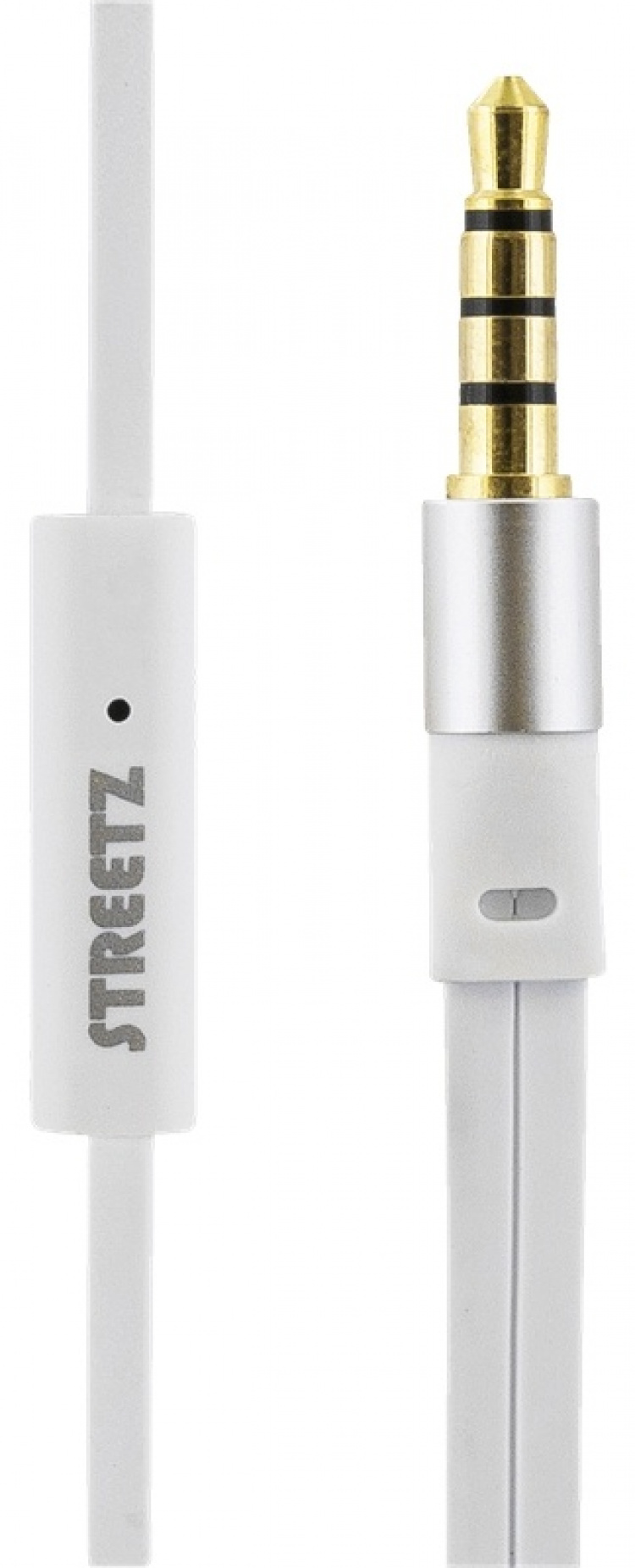 STREETZ in-ear headset, 1-button remote, 3.5mm, microphone, white STREETZ in-ear headset, 1-button remote, 3.5mm, microphone, white
