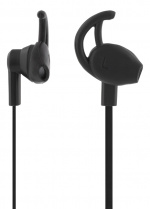 STREETZ stay-in-ear headset, 1-button remote, 3.5mm, microphone, black