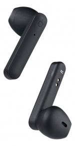 STREETZ True Wireless Stereo earbuds with charging case, semi-in-ear,