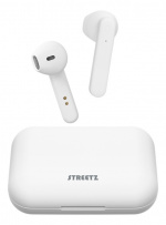 STREETZ True Wireless Stereo earbuds with charging case, semi-in-ear,