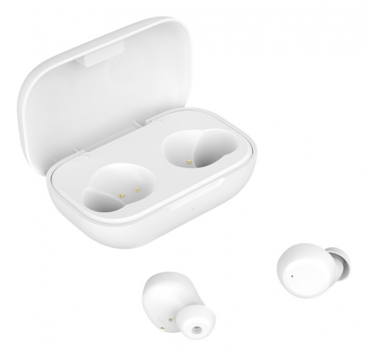 STREETZ Wireless in-ear earbuds with charging case, BT 5, TWS, white STREETZ Wireless in-ear earbuds with charging case, BT 5, TWS, white