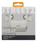 STREETZ Wireless in-ear earbuds with charging case, BT 5, TWS, white STREETZ Wireless in-ear earbuds with charging case, BT 5, TWS, white