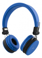 STREETZ Foldable on-ear BT headset, 3.5 mm, blue STREETZ Foldable on-ear BT headset, 3.5 mm, blue
