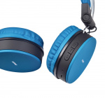 STREETZ Foldable on-ear BT headset, 3.5 mm, blue STREETZ Foldable on-ear BT headset, 3.5 mm, blue