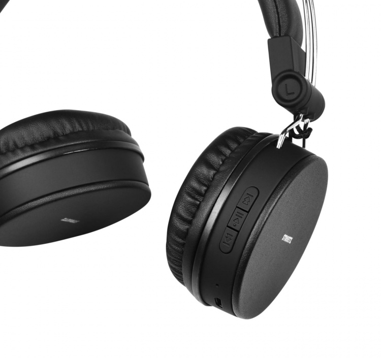 STREETZ Foldable on-ear BT headset, 3.5 mm, black