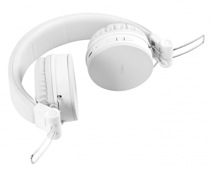 STREETZ Foldable on-ear BT headset, 3.5 mm, white