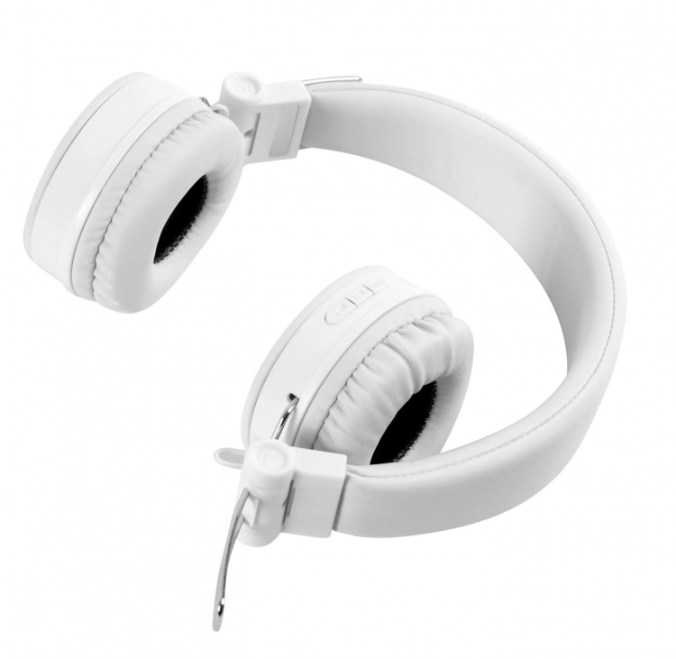 STREETZ Foldable on-ear BT headset, 3.5 mm, white