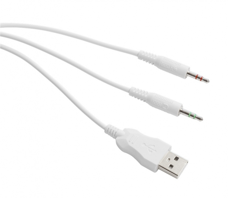 WHITE LINE WH85 Stereo gaming headset, 57mm drivers, white