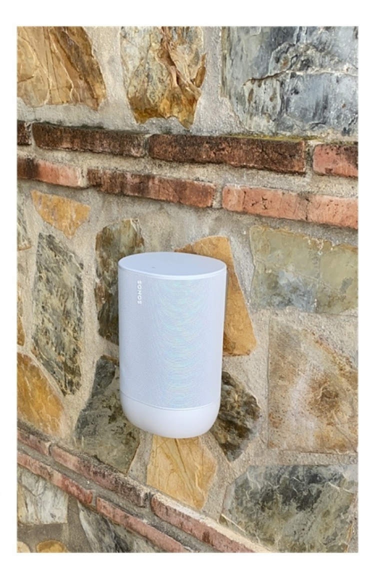 Winther walbracket for Sonos Move, grey plastic 3Dprinted, no screws