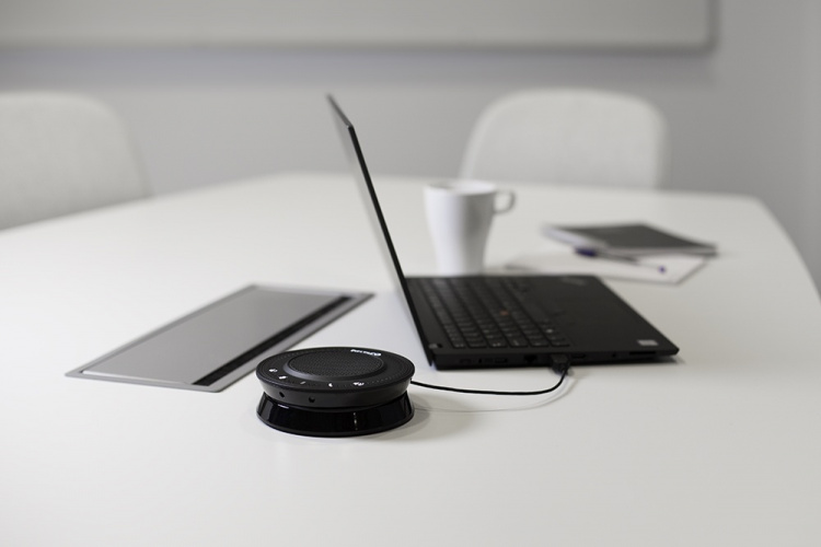 DELTACO OFFICE Konferencehøjttaler tlf. m. USB, 3,5mm-jack, VoIP, sort