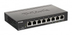 D-Link 8-Port PoE Gigabit Smart Managed Switch, Fanless Design