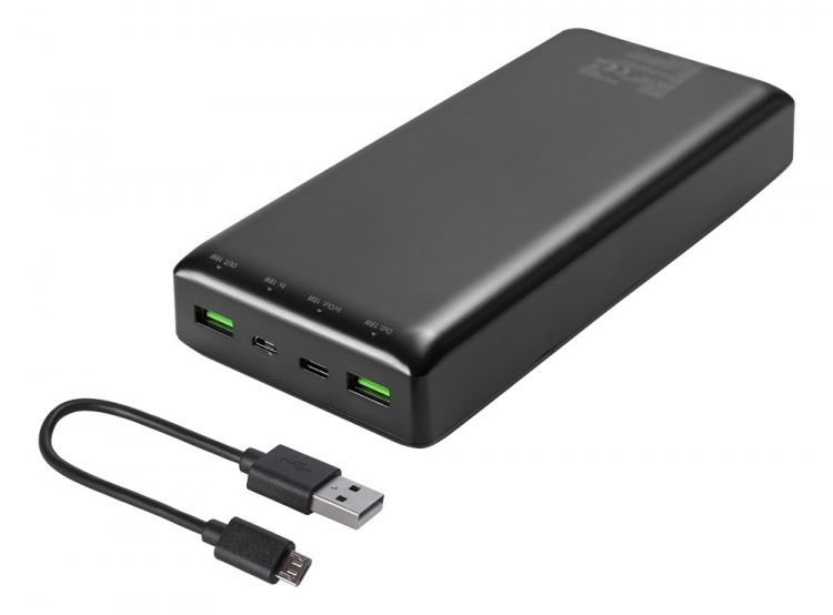 DELTACO Power bank 30000 mAh, 3 A/18 W, 111 Wh, 2x USB-A, 1x USB-C, fa DELTACO Power bank 30000 mAh, 3 A/18 W, 111 Wh, 2x USB-A, 1x USB-C, fa