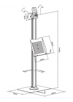 DELTACO Office Floor stand for tablet