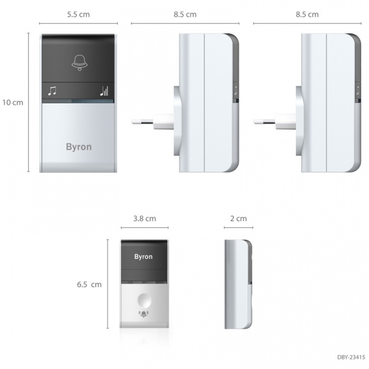 Byron Trådlös dörrklocka Kinetic Ej