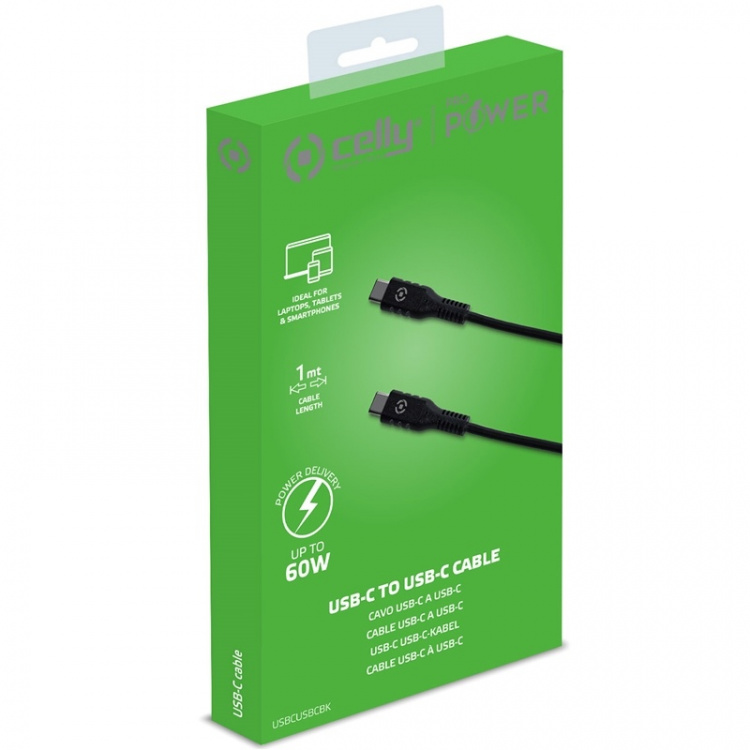 Celly USB-PD USB-C - USB-C Cable 60W