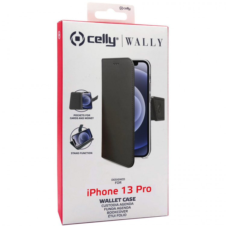 Celly Wally Beskyttelsescover Sort Apple iPhone 13 Pro