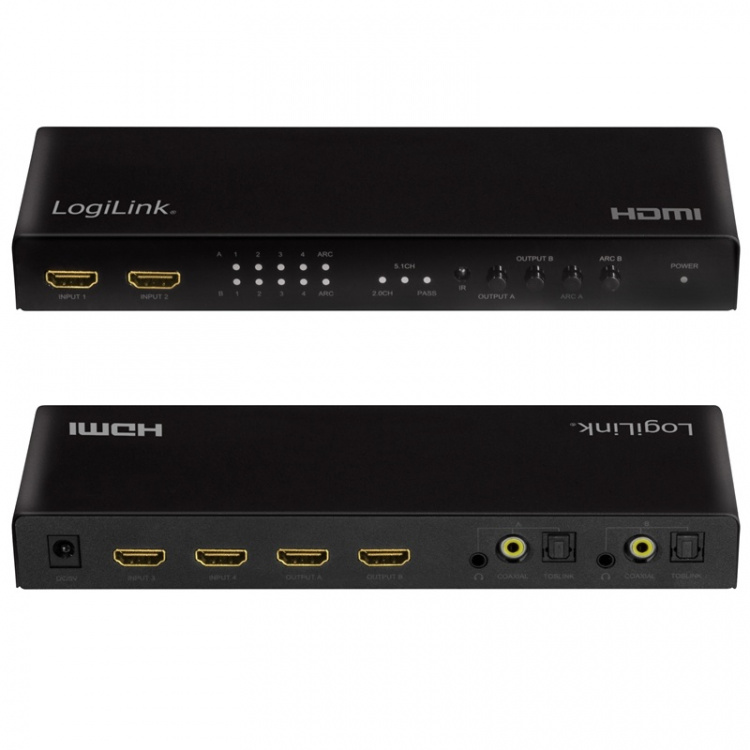 LogiLink HDMI Matrix Switch 4K/60Hz ARC HDCP HDR CEC LogiLink HDMI Matrix Switch 4K/60Hz ARC HDCP HDR CEC