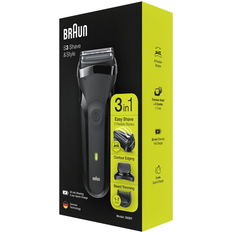 Braun Series 3 Shave&Style 300BT barbermaskine Braun Series 3 Shave&Style 300BT barbermaskine