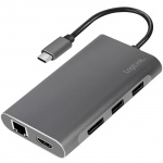 LogiLink USB-C-docka 8-i-1 HDMI/DP/RJ45