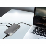 LogiLink USB-C-docka 8-i-1 HDMI/DP/RJ45