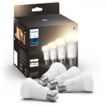 Philips Hue Hvid E27 A60 800lm 4-pak Philips Hue Hvid E27 A60 800lm 4-pak