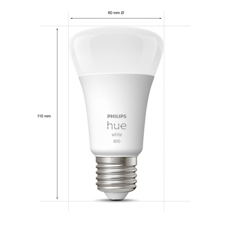 Philips Hue Hvid E27 A60 800lm 4-pak Philips Hue Hvid E27 A60 800lm 4-pak