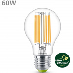 Philips LED E27 Normal 60W Klar 840lm