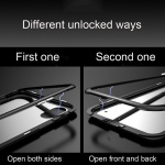 CAFELE iPhone X/XS glasetui med magnetisk lås til i sølvfarve